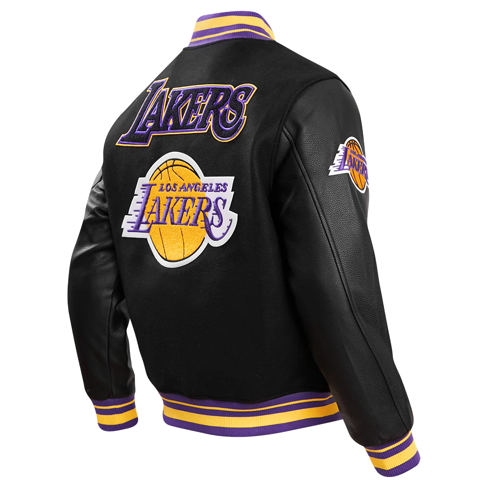 NBA LOS ANGELES LAKERS RETRO CLASSIC MEN'S RIB WOOL VARSITY JACKET
