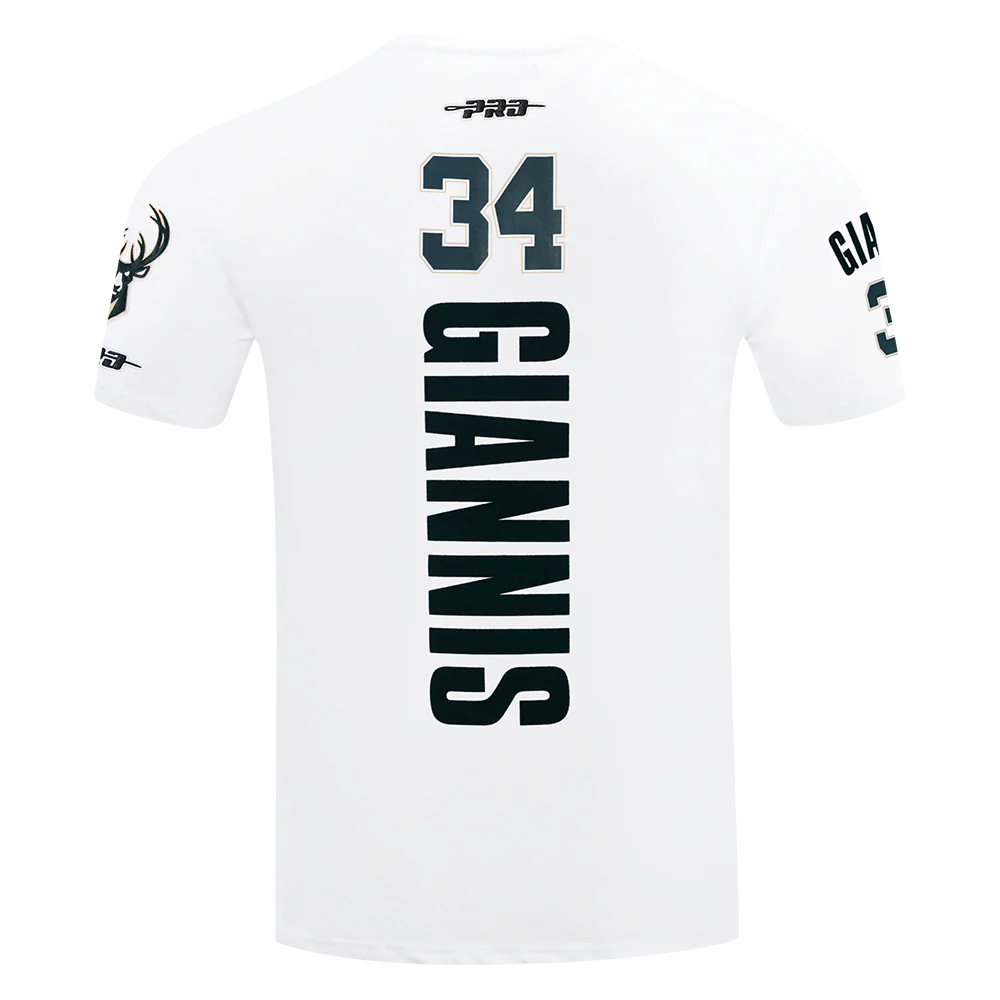 NBA MILWAUKEE BUCKS GIANNIS ANTETOKOUNMPO #34 CLASSIC PNN MEN'S SJ TEE