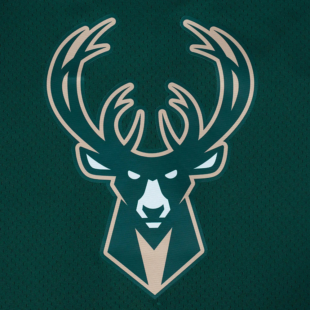 NBA MILWAUKEE BUCKS GIANNIS ANTETOKOUNMPO #34 CLASSIC MESH PNN MEN'S MESH BUTTON DOWN SHIRT