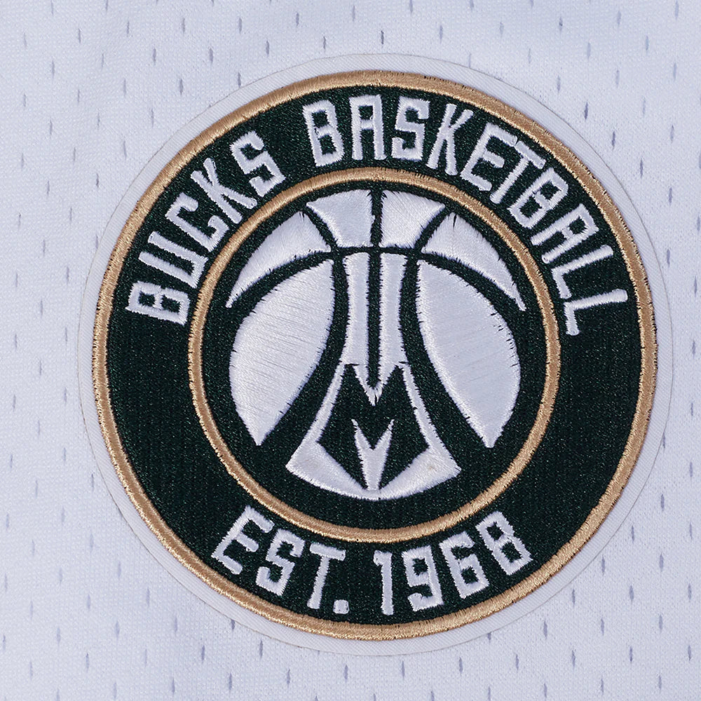 NBA MILWAUKEE BUCKS GIANNIS ANTETOKOUNMPO #34 CLASSIC MESH PNN MEN'S MESH BUTTON DOWN SHIRT