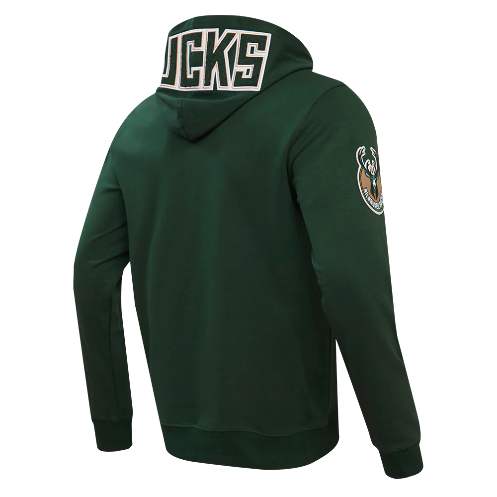 NBA MILWAUKEE BUCKS CLASSIC CHENILLE MEN'S PULLOVER HOODIE