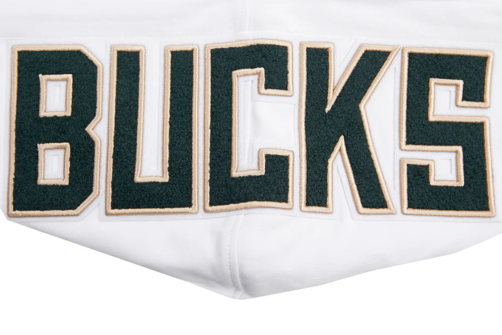 NBA MILWAUKEE BUCKS CLASSIC CHENILLE MEN'S FULL ZIP PULLOVER HOODIE