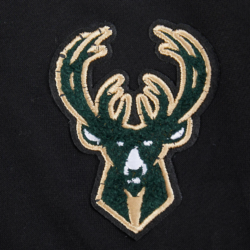 NBA MILWAUKEE BUCKS CLASSIC BIG GIRLS FLEECE FULL ZIP HOODIE