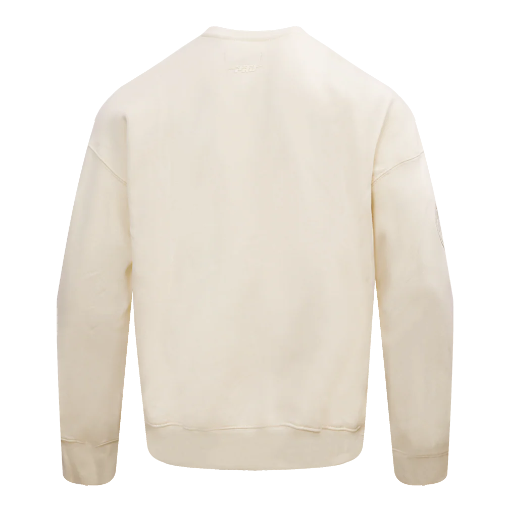 NBA MEMPHIS GRIZZLIES NEUTRAL DROP SHOULDER FLEECE CREWNECK