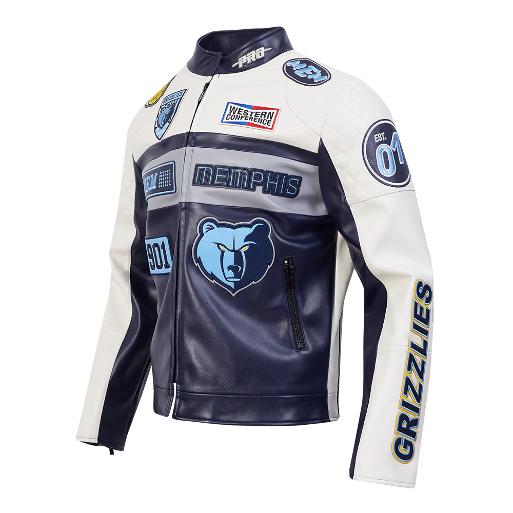 NBA MEMPHIS GRIZZLIES MEN'S MOTO JACKET