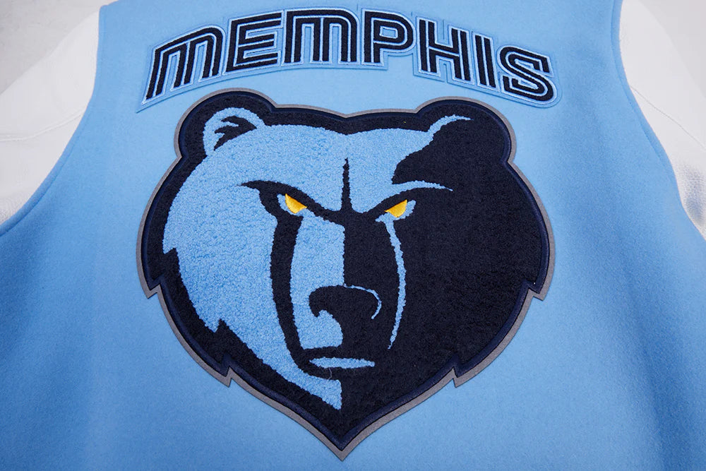 NBA MEMPHIS GRIZZLIES RETRO CLASSIC MEN'S RIB WOOL VARSITY JACKET