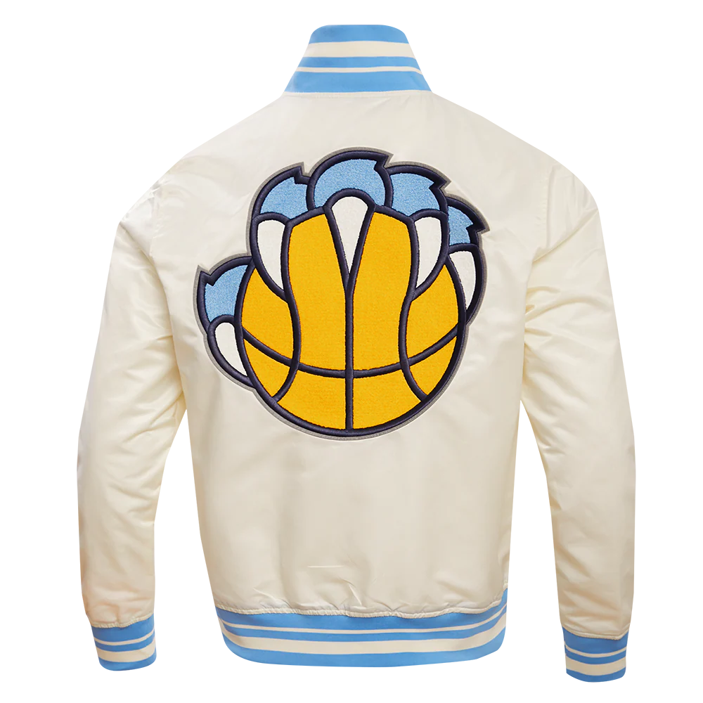 NBA MEMPHIS GRIZZLIES RETRO CLASSIC MEN'S RIB SATIN JACKET