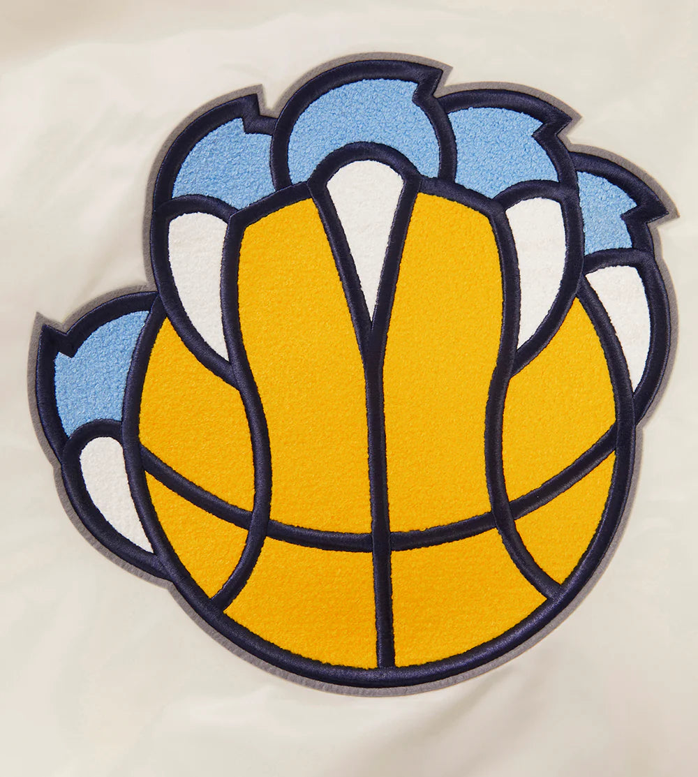 NBA MEMPHIS GRIZZLIES RETRO CLASSIC MEN'S RIB SATIN JACKET