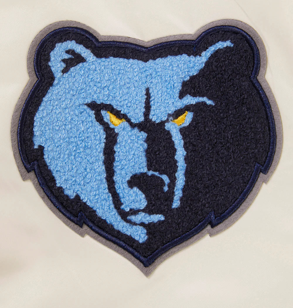 NBA MEMPHIS GRIZZLIES RETRO CLASSIC MEN'S RIB SATIN JACKET