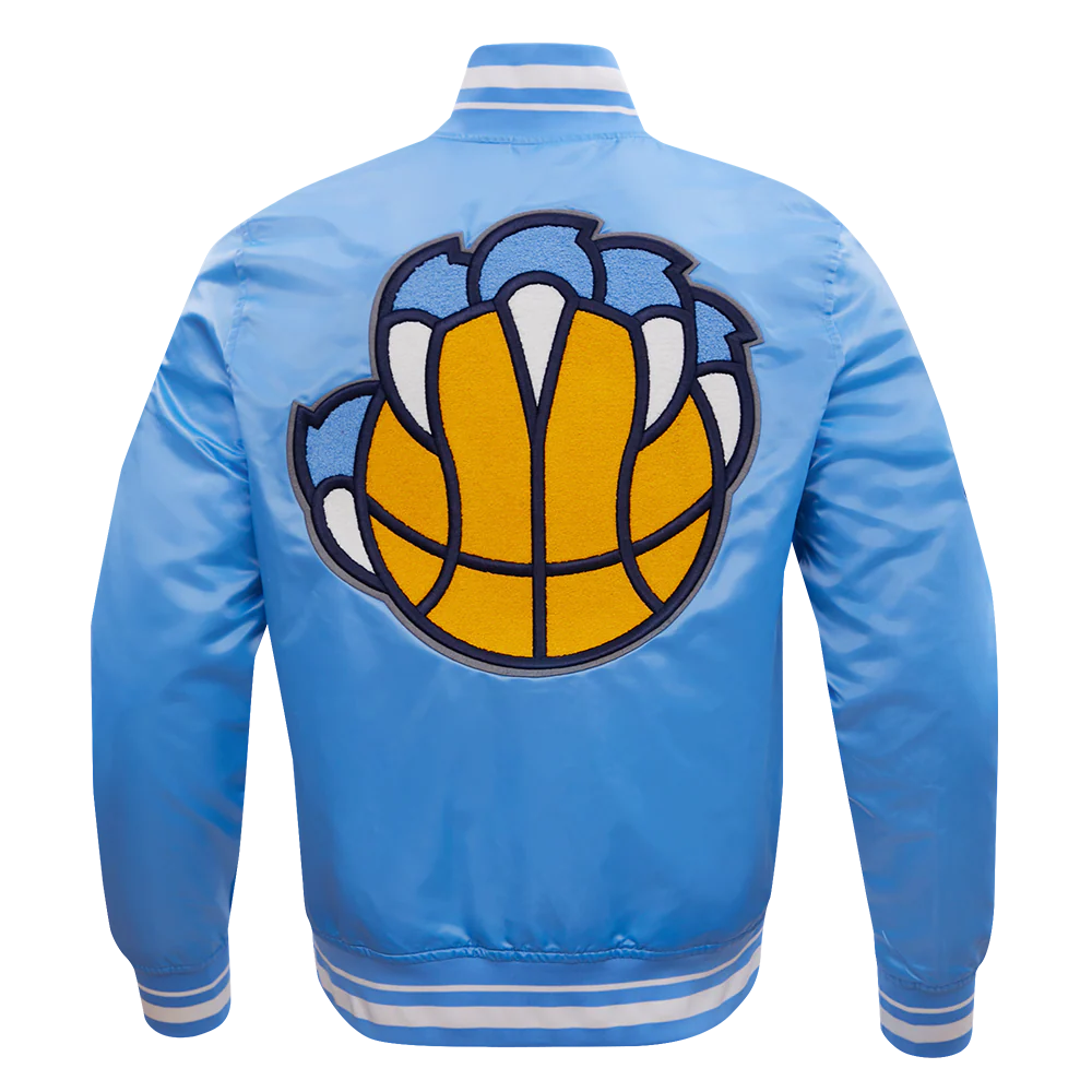 NBA MEMPHIS GRIZZLIES RETRO CLASSIC MEN'S RIB SATIN JACKET