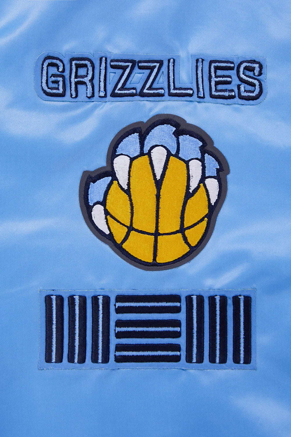 NBA MEMPHIS GRIZZLIES RETRO CLASSIC MEN'S RIB SATIN JACKET