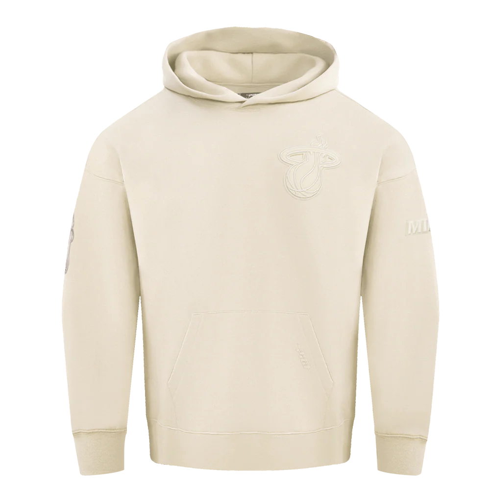 NBA MIAMI HEAT NEUTRAL DROP SHOULDER FLEECE PULLOVER HOODIE