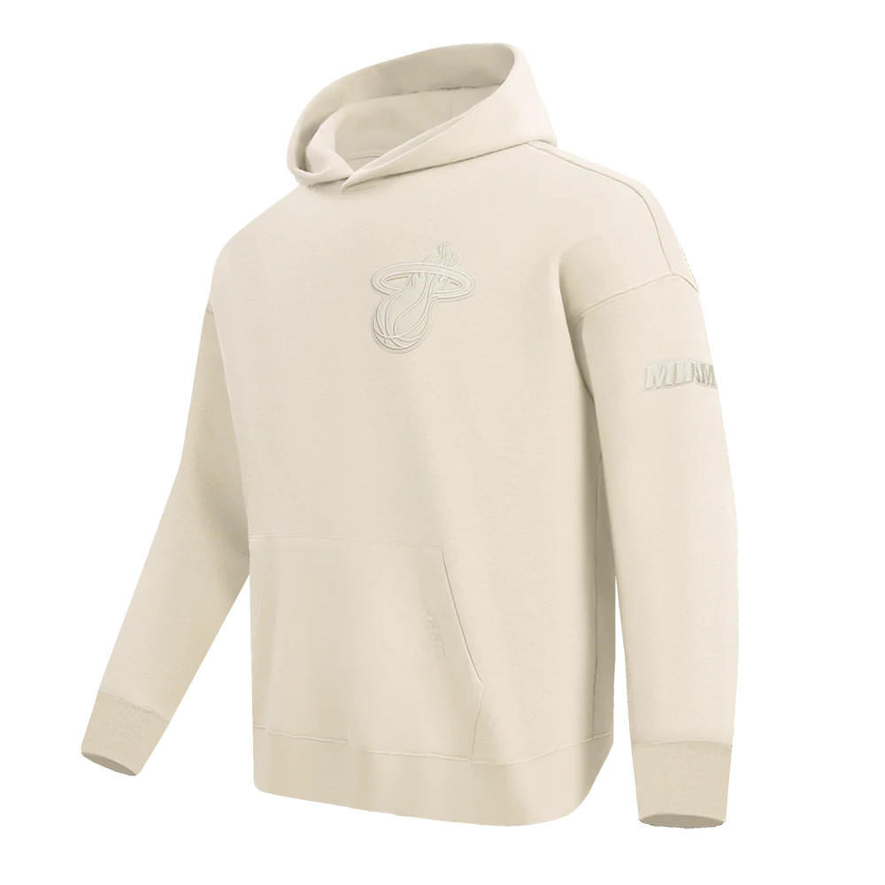 NBA MIAMI HEAT NEUTRAL DROP SHOULDER FLEECE PULLOVER HOODIE
