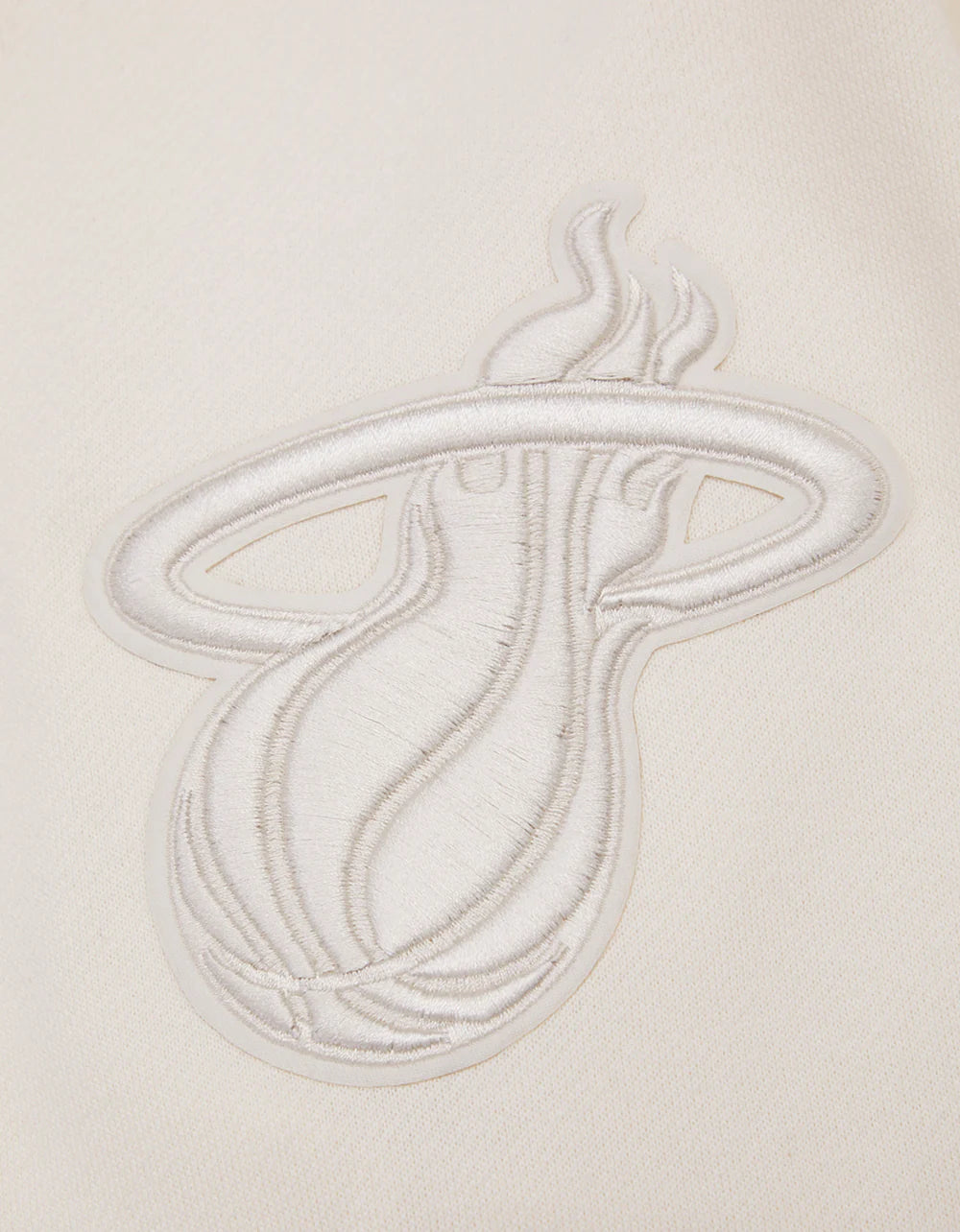 NBA MIAMI HEAT NEUTRAL DROP SHOULDER FLEECE CREWNECK