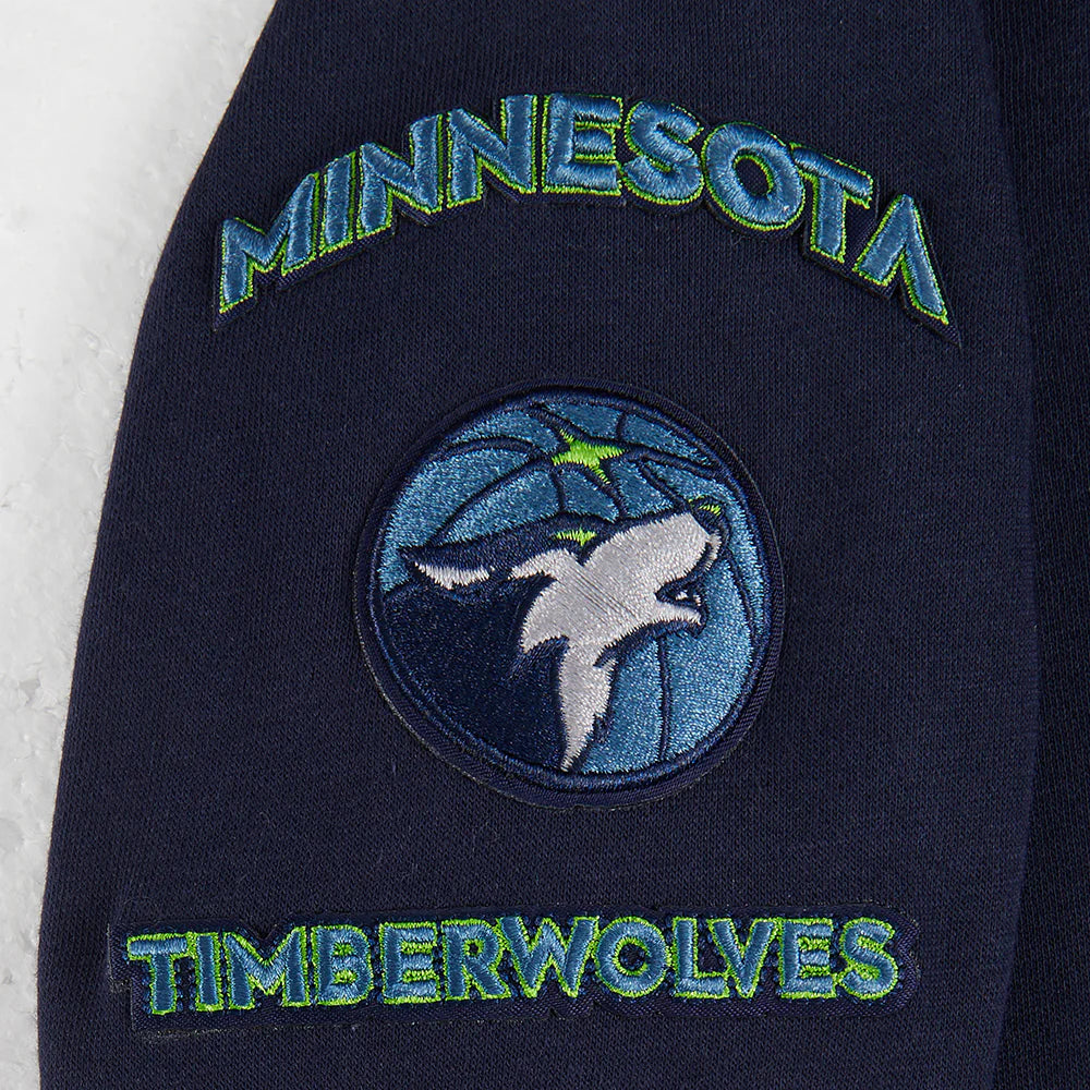 NBA MINNESOTA TIMBERWOLVES RETRO CLASSIC TODDLER BOYS RIB FLEECE PULLOVER HOODIE