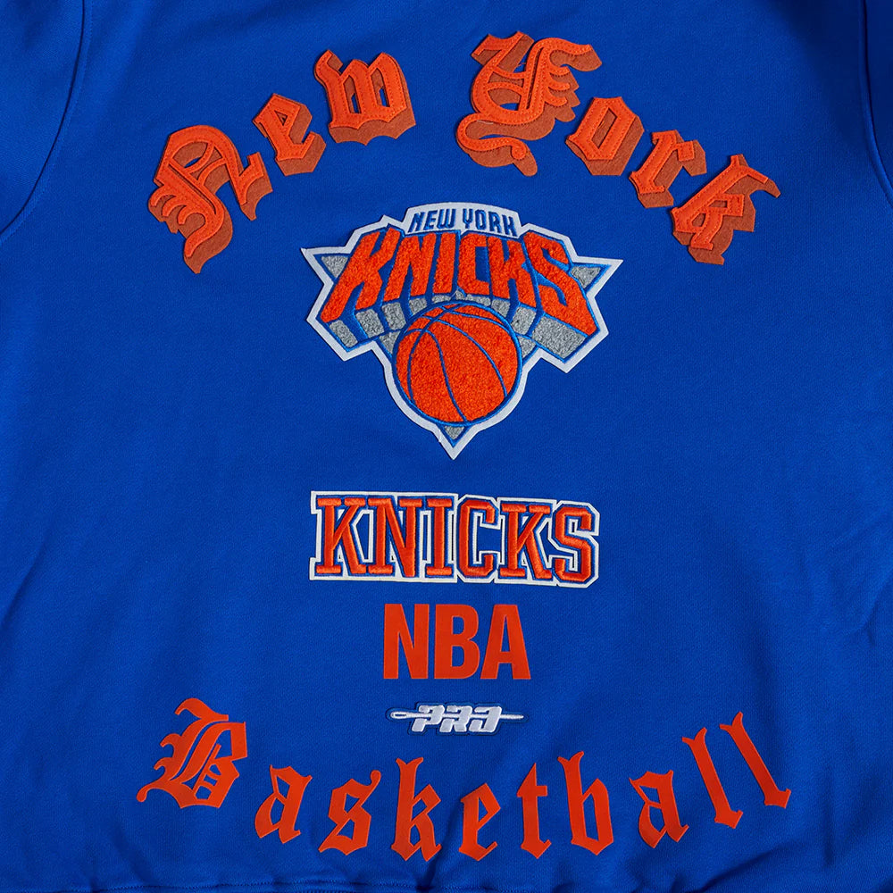 NBA NEW YORK KNICKS OLD ENGLISH MEN'S CREWNECK