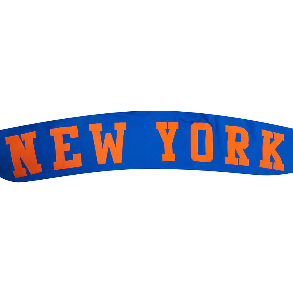 NBA NEW YORK KNICKS WINGSPAN MEN'S DROP SHOULDER FLEECE PULLOVER HOODIE