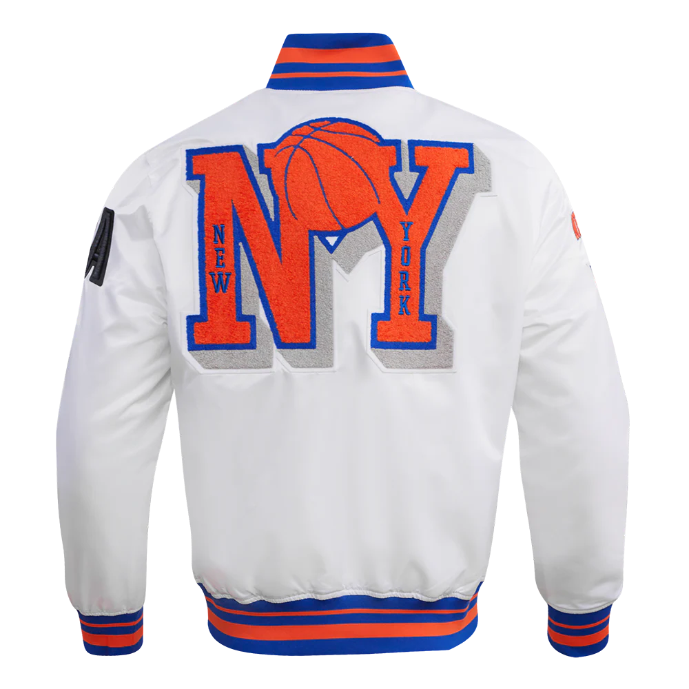 NBA NEW YORK KNICKS MASHUP MEN'S RIB SATIN JACKET