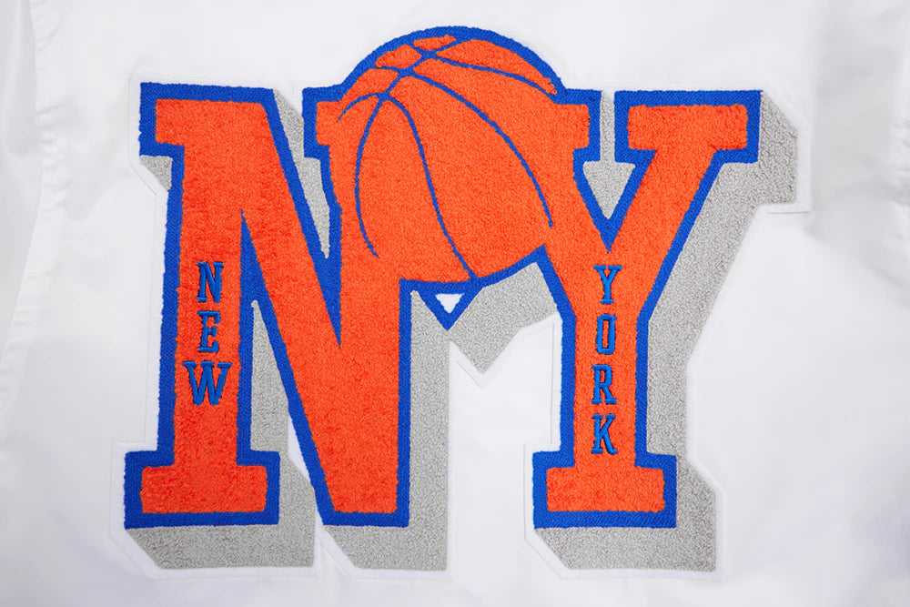NBA NEW YORK KNICKS MASHUP MEN'S RIB SATIN JACKET