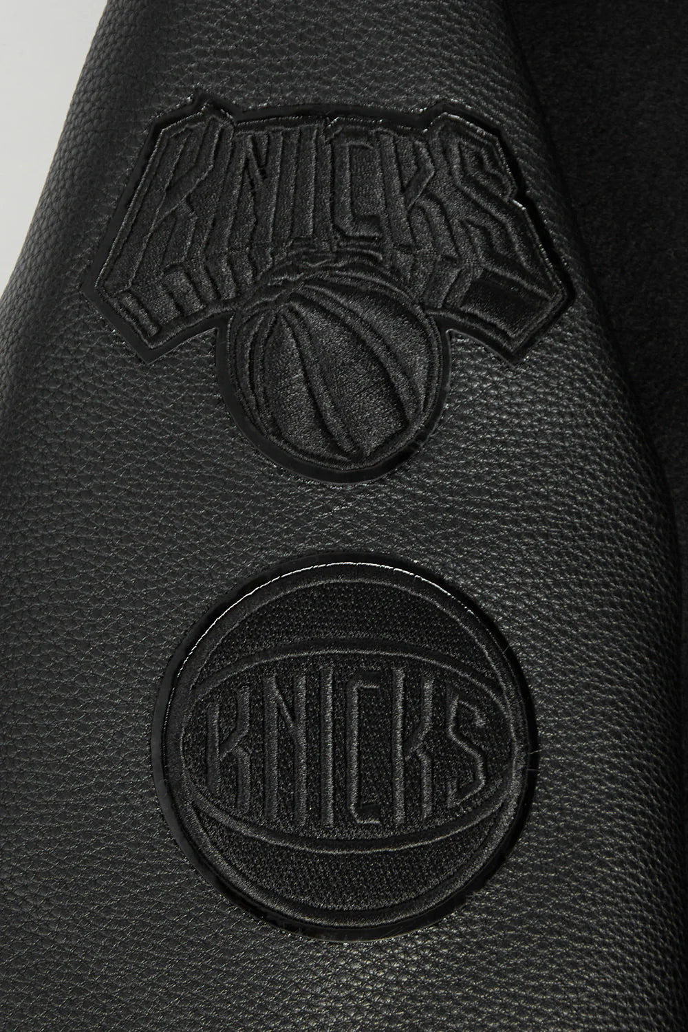 NBA NEW YORK KNICKS TRIPLE BLACK BIG BOYS WOOL VARSITY JACKET