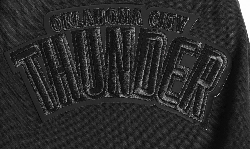 NBA OKLAHOMA CITY THUNDER TRIPLE BLACK MEN'S DK PO HOODIE