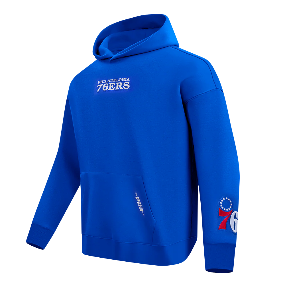 NBA PHILADELPHIA 76ERS WINGSPAN MEN'S DROP SHOULDER FLEECE PULLOVER HOODIE