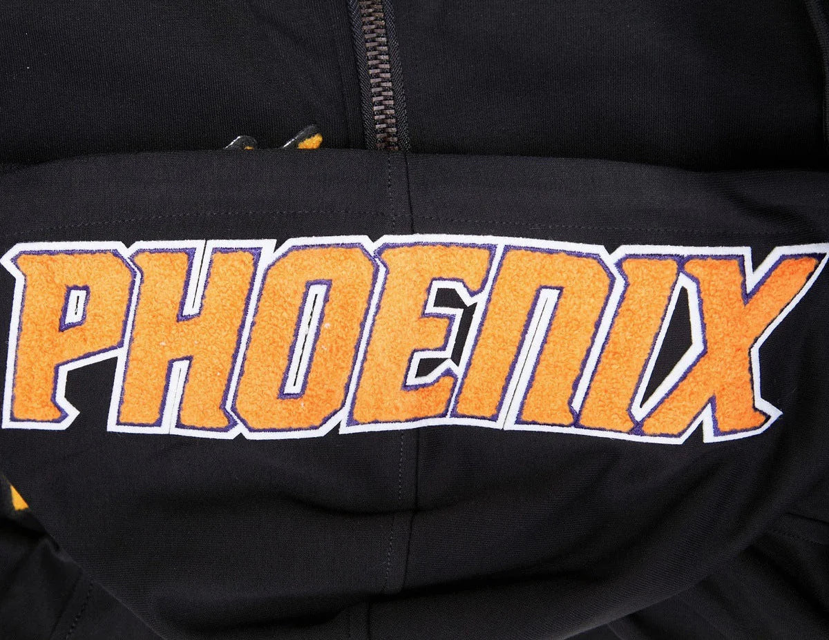 NBA PHOENIX SUNS CLASSIC CHENILLE MEN'S FULL ZIP PULLOVER HOODIE