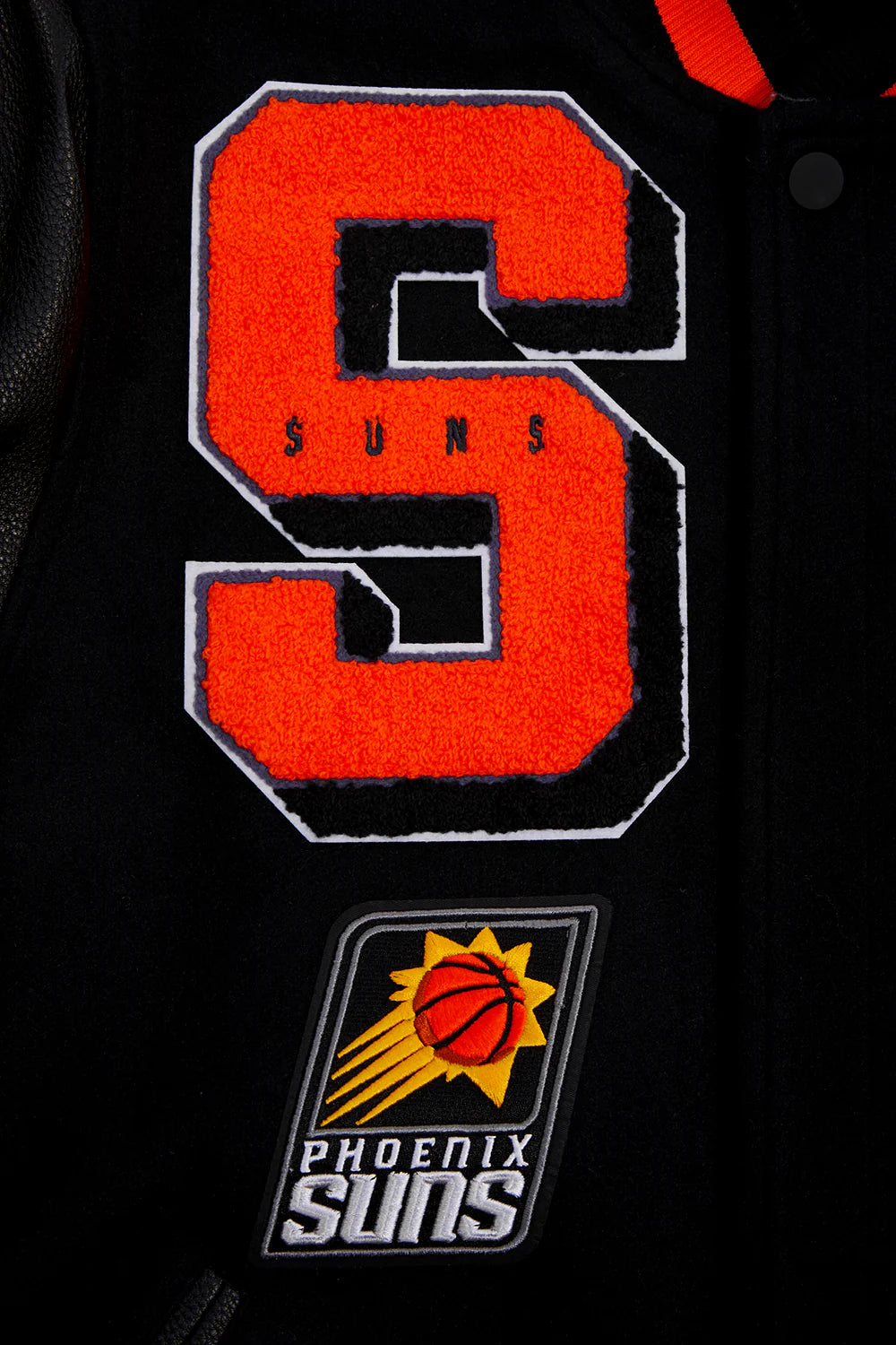 NBA PHOENIX SUNS MASHUP MEN'S RIB WOOL VARSITY JACKET