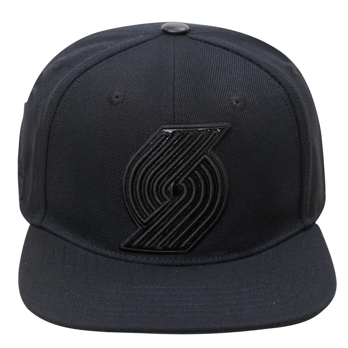 NBA PORTLAND TRAIL BLAZERS TRIPLE BLACK WOOL UNISEX SNAPBACK HAT