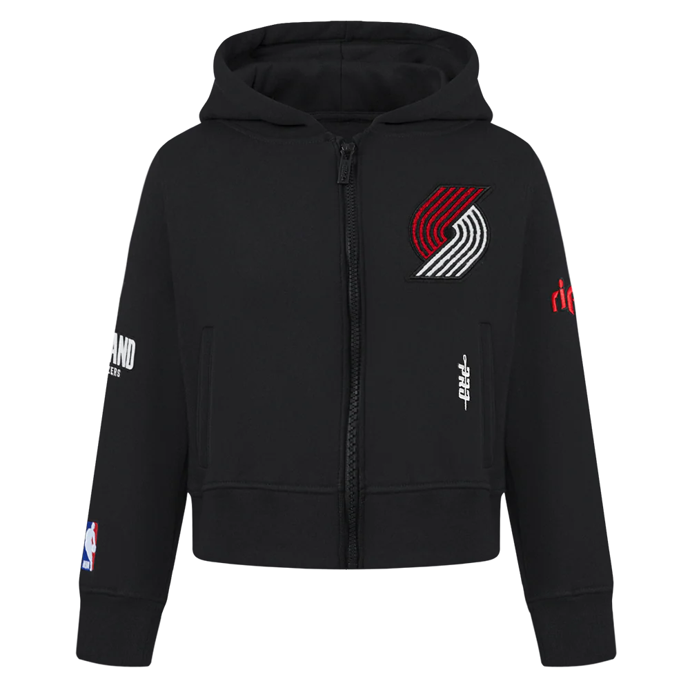 NBA PORTLAND TRAIL BLAZERS CLASSIC TODDLER GIRLS FLEECE FULL ZIP HOODIE