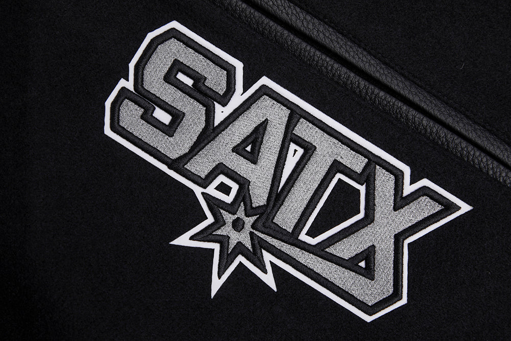 NBA SAN ANTONIO SPURS MASHUP MEN'S RIB WOOL VARSITY JACKET