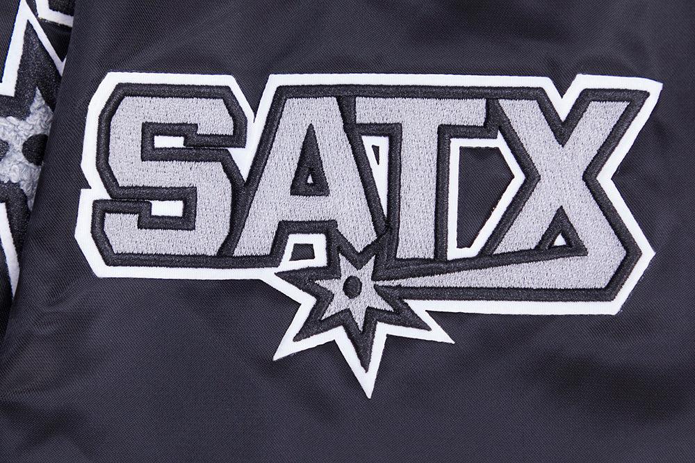 NBA SAN ANTONIO SPURS RETRO CLASSIC MEN'S RIB SATIN JACKET