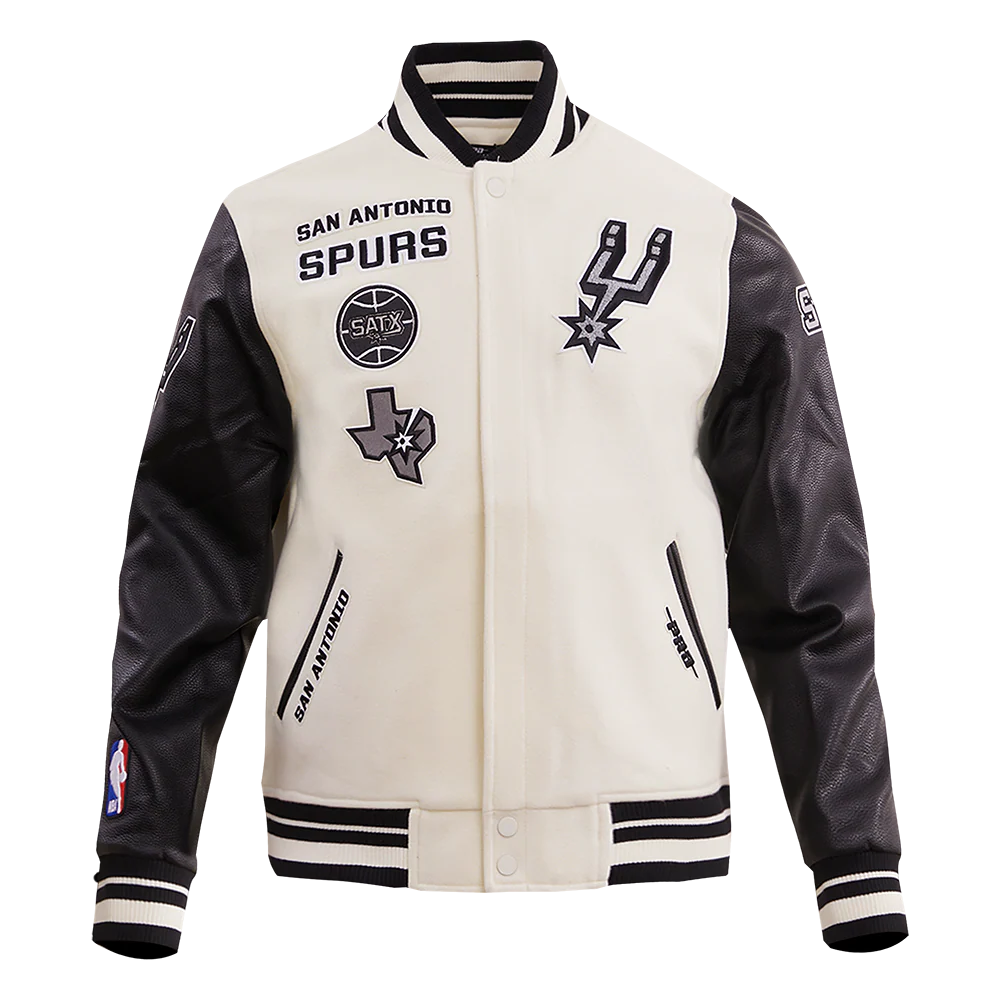 NBA SAN ANTONIO SPURS RETRO CLASSIC MEN'S RIB WOOL VARSITY JACKET