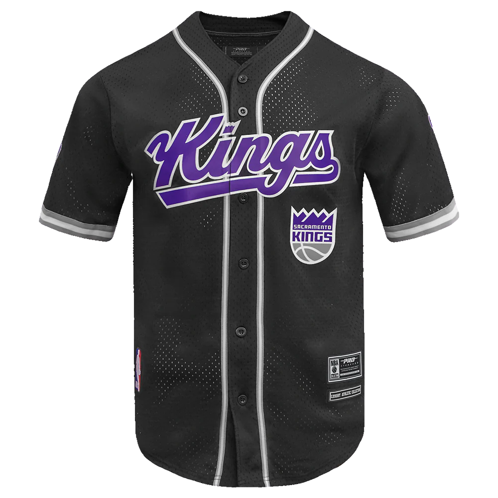 NBA SACRAMENTO KINGS CLASSIC MEN'S MESH BUTTON DOWN JERSEY