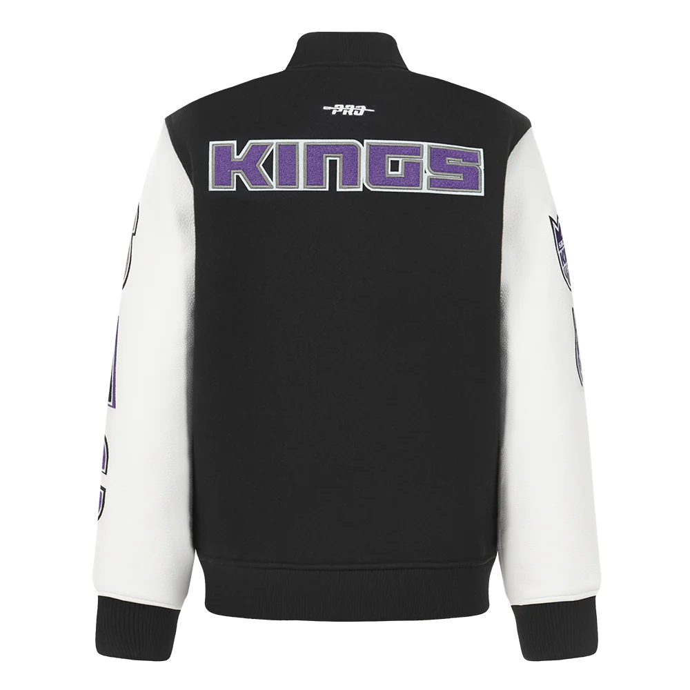 NBA SACRAMENTO KINGS CLASSIC BIG BOYS WOOL VARSITY JACKET
