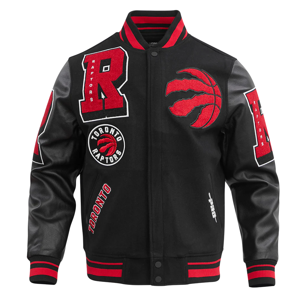 NBA TORONTO RAPTORS MASHUP MEN'S RIB WOOL VARSITY JACKET