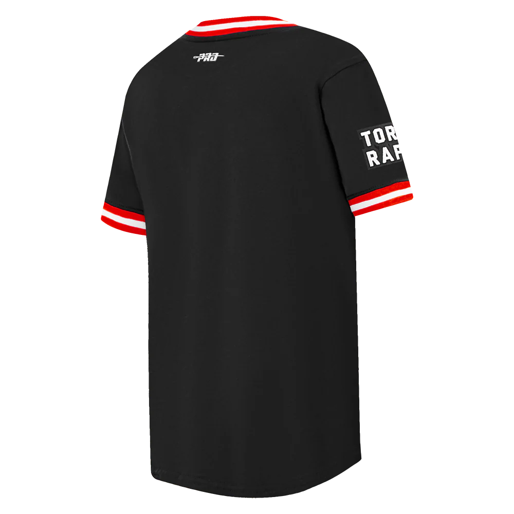 NBA TORONTO RAPTORS CLASSIC BIG BOYS SHORT SLEEVE STRIPED RIB TEE