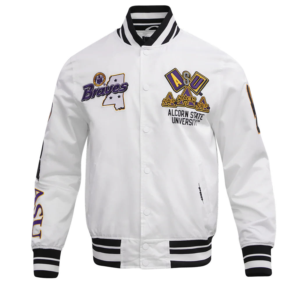 ALCORN STATE UNIVERSITY HOMECOMING RIB MEN'S SATIN JACKET