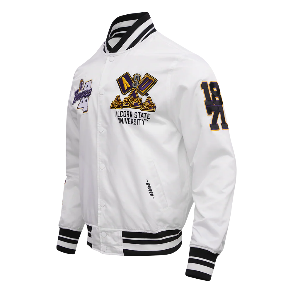 ALCORN STATE UNIVERSITY HOMECOMING RIB MEN'S SATIN JACKET