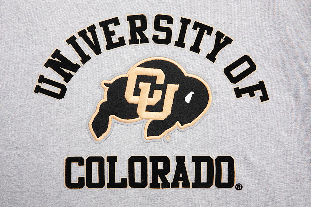 UNIVERSITY OF COLORADO CLASSIC MEN'S STACKED LOGO PULLOVER HOODIE