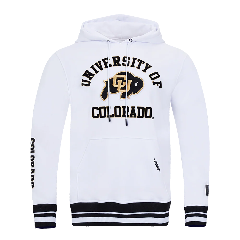 UNIVERSITY OF COLORADO CLASSIC MEN'S STACKED LOGO PULLOVER HOODIE