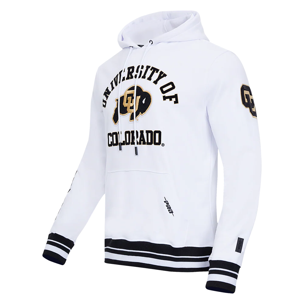 UNIVERSITY OF COLORADO CLASSIC MEN'S STACKED LOGO PULLOVER HOODIE