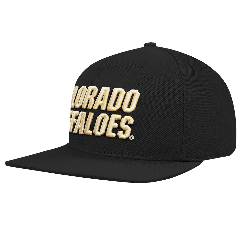 UNIVERSITY OF COLORADO CLASSIC UNISEX STACKED LOGO WOOL WORDMARK SNAPBACK