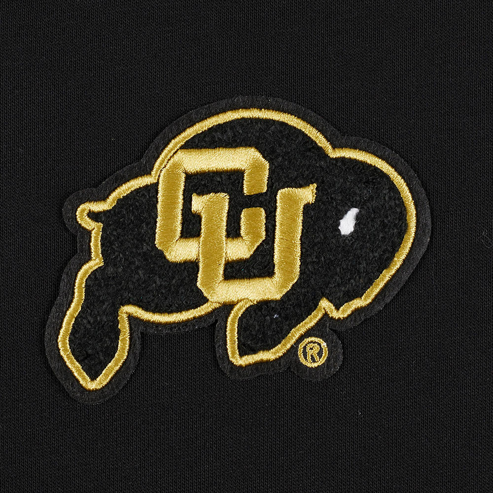 UNIVERSITY OF COLORADO CLASSIC WOMEN'S RIB FLEECE CROPPED PULLOVER HOODIE