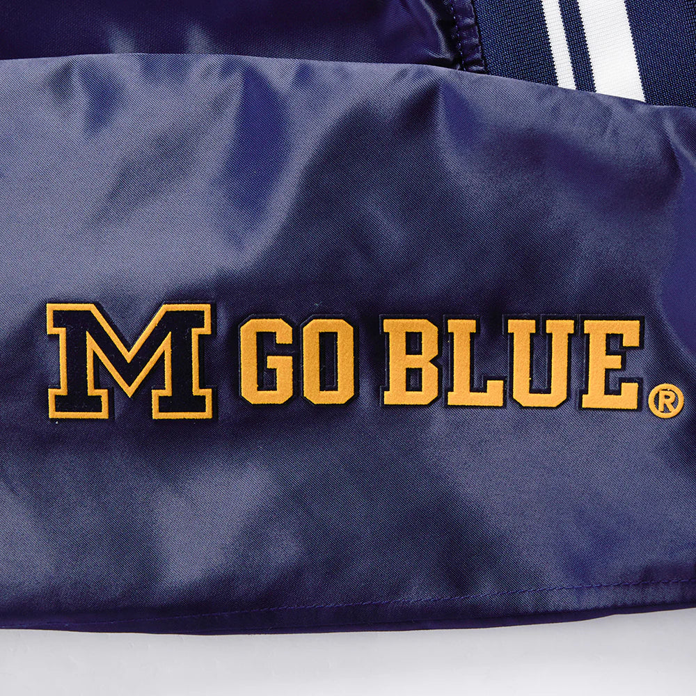 UNIVERSITY OF MICHIGAN CLASSIC WOMEN'S RIB SATIN JACKET