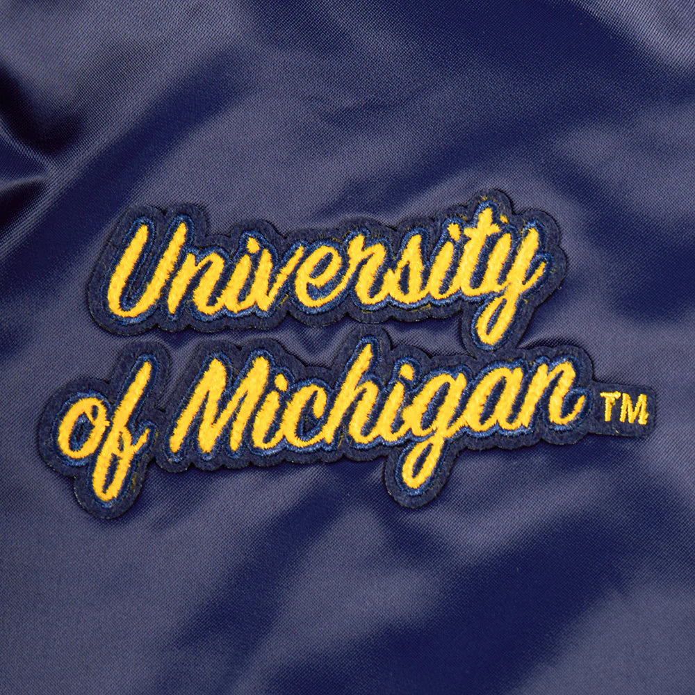 UNIVERSITY OF MICHIGAN CLASSIC WOMEN'S RIB SATIN JACKET