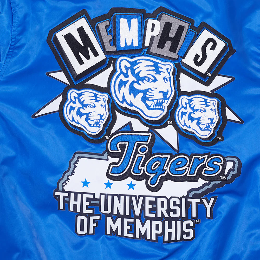 UNIVERSITY OF MEMPHIS HOMECOMING MEN'S RIB SATIN JACKET