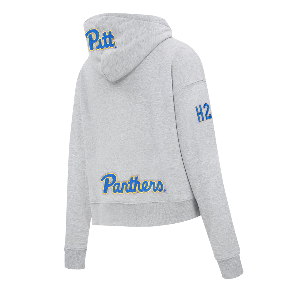 UNIVERSITY OF PITTSBURGH CLASSIC FLEECE CROPPED PULLOVER HOODIE