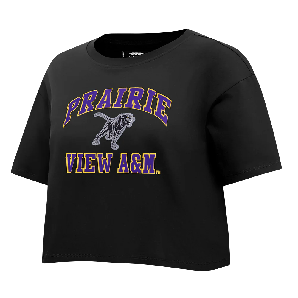 PRAIRIE VIEW A&M UNVERSITY CLASSIC WOMEN'S SINGLE JERSEY BOXY TEE