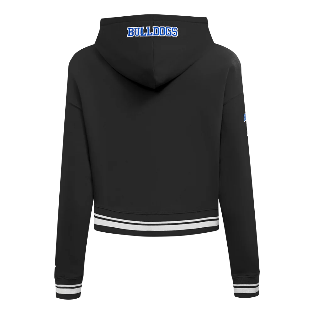 SOUTH CAROLINA STATE UNIVERSITY CLASSIC RIB FLEECE CROPPED PULLOVER HOODIE